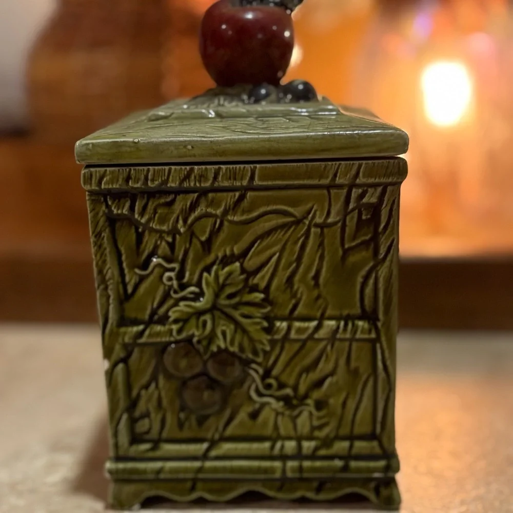 Lefton Vintage Ceramic Fruit Canister